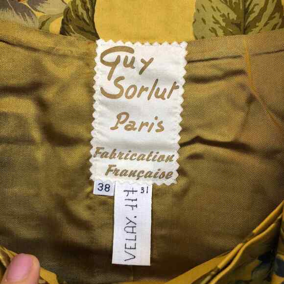 Vintage Guy Sorlut Paris skirt blazer suit Set 38 Women’s 2 Piece Work Office - Picture 4 of 9